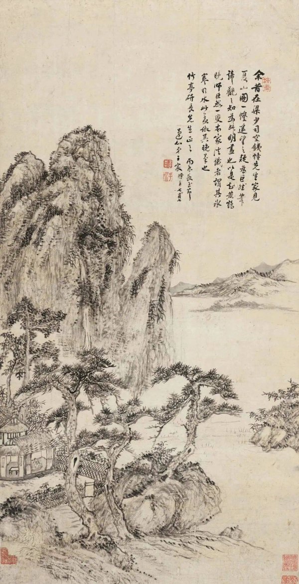 亿米网 王宸《深山读书图》鉴赏